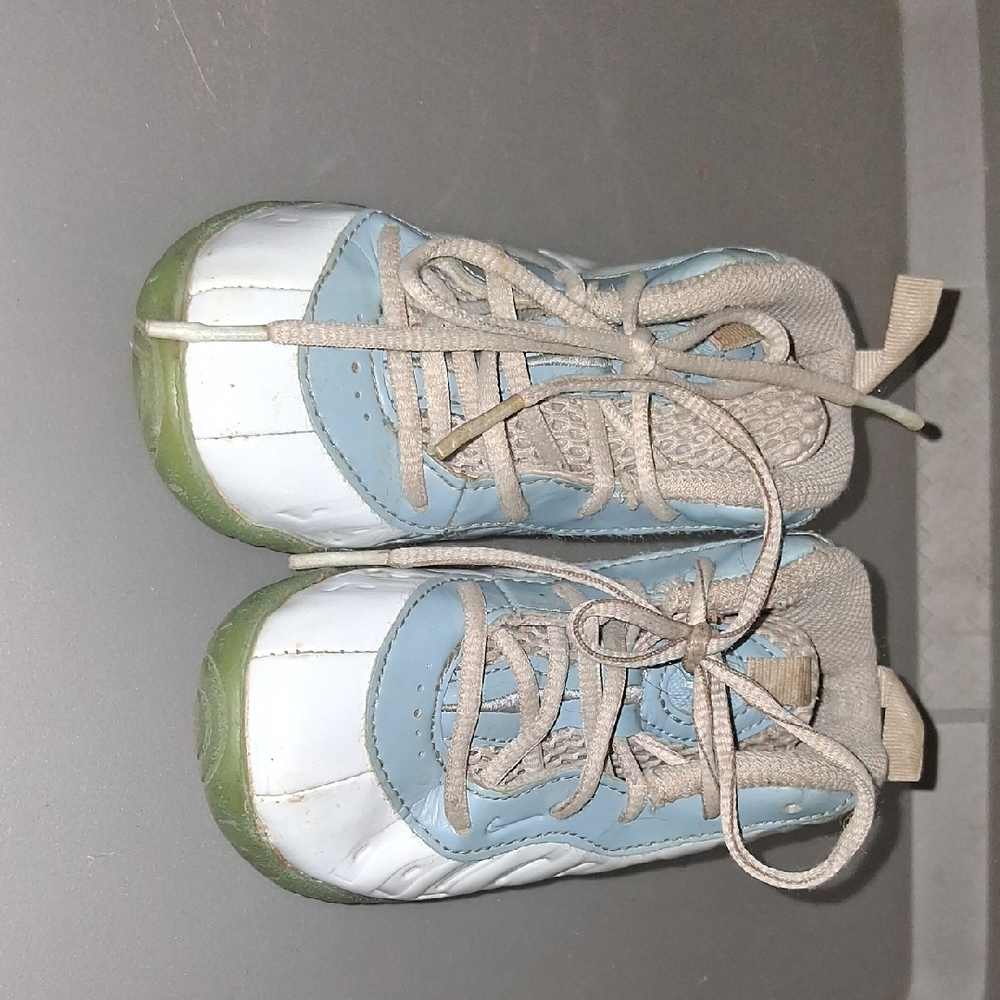 Nike Little Posite One Toddler Basketball Shoes Size 7C Light Blue DM1094-400